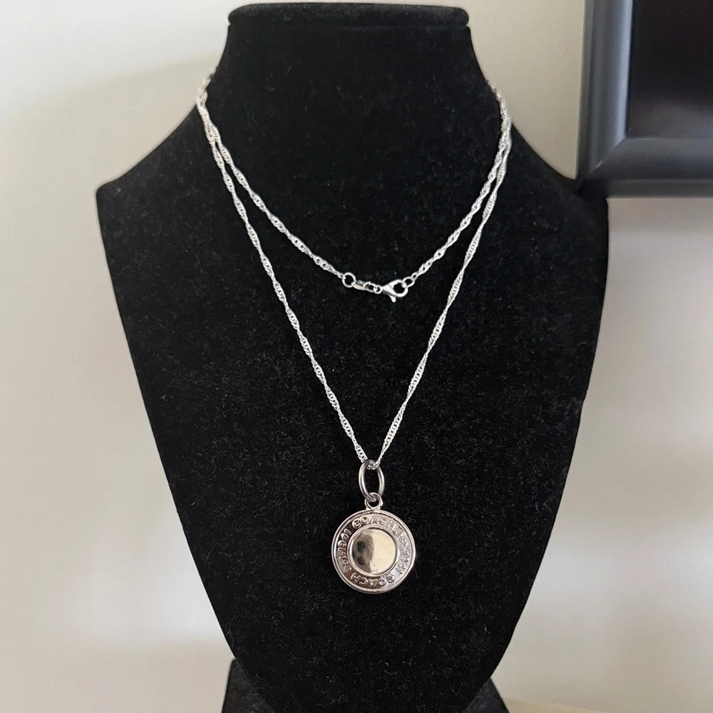 Coach charm Silver Chain Necklace